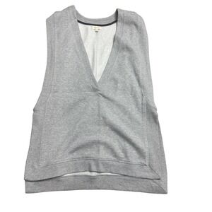 Pilcro‎ Sleeveless Top Sweatshirt Heather Gray V Neck Medium Casual Layering